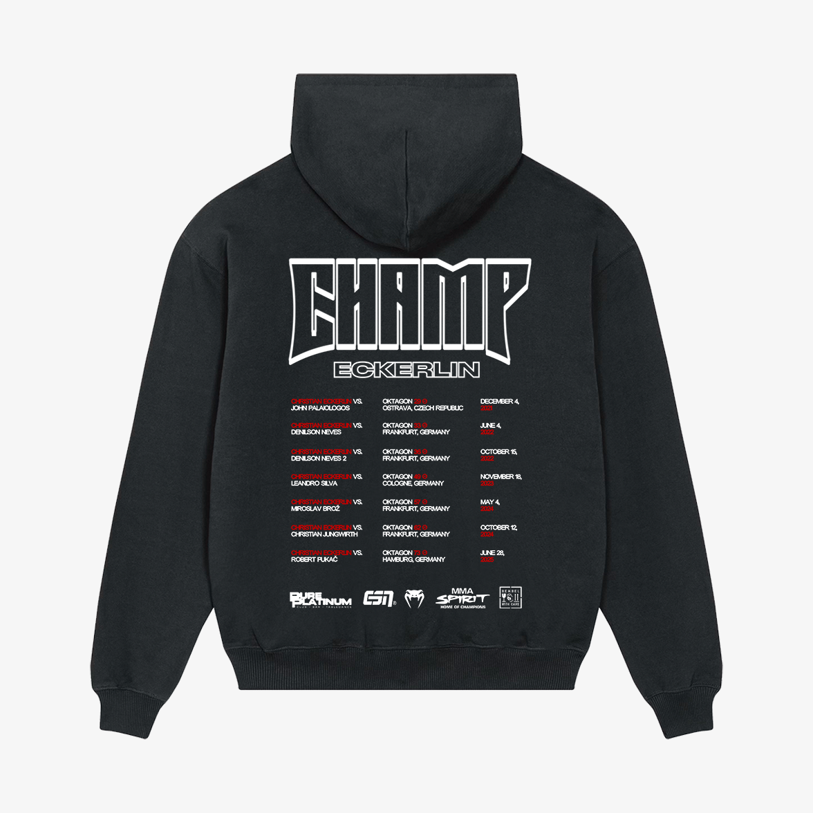 TEAM ECKERLIN Fight History Tour Hoodie